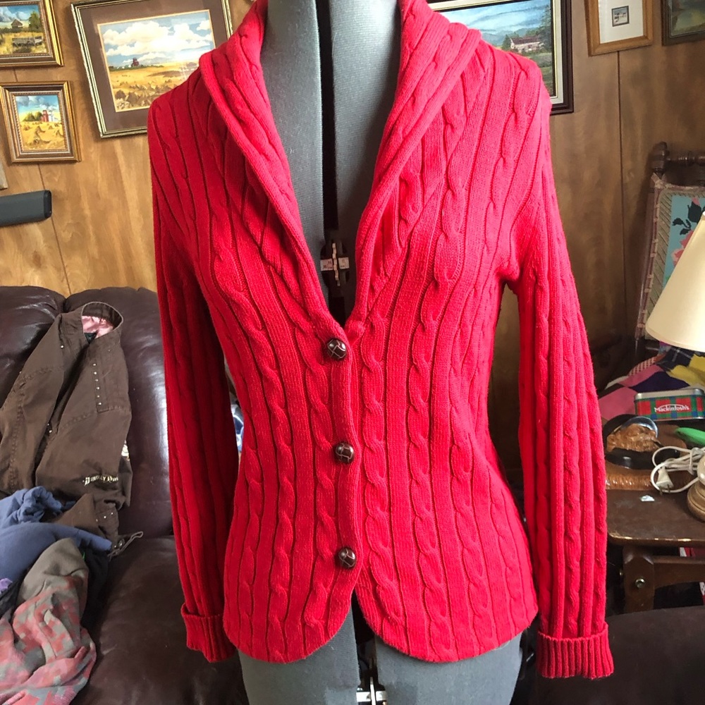 Chaps Sweater with Elbow Patches - Picture 2 of 6